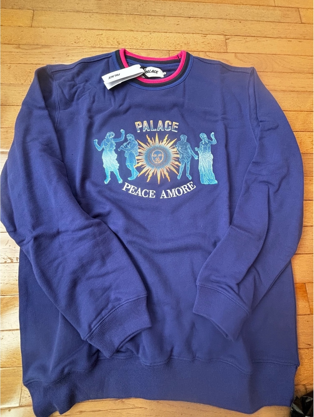 Palace Tripper Rib Crew Purple Sweatshirt Medium FW2017